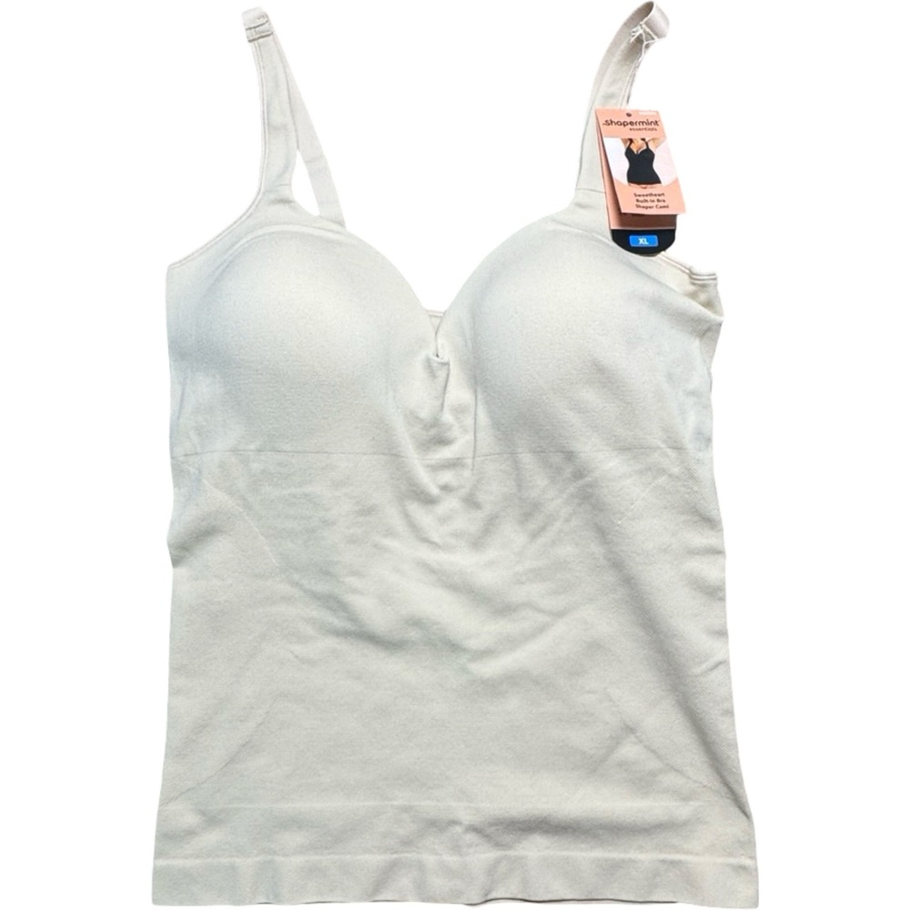 Shapermint Sweetheart Shaper Cami Womens XL Beige New Built-In Bra 62206